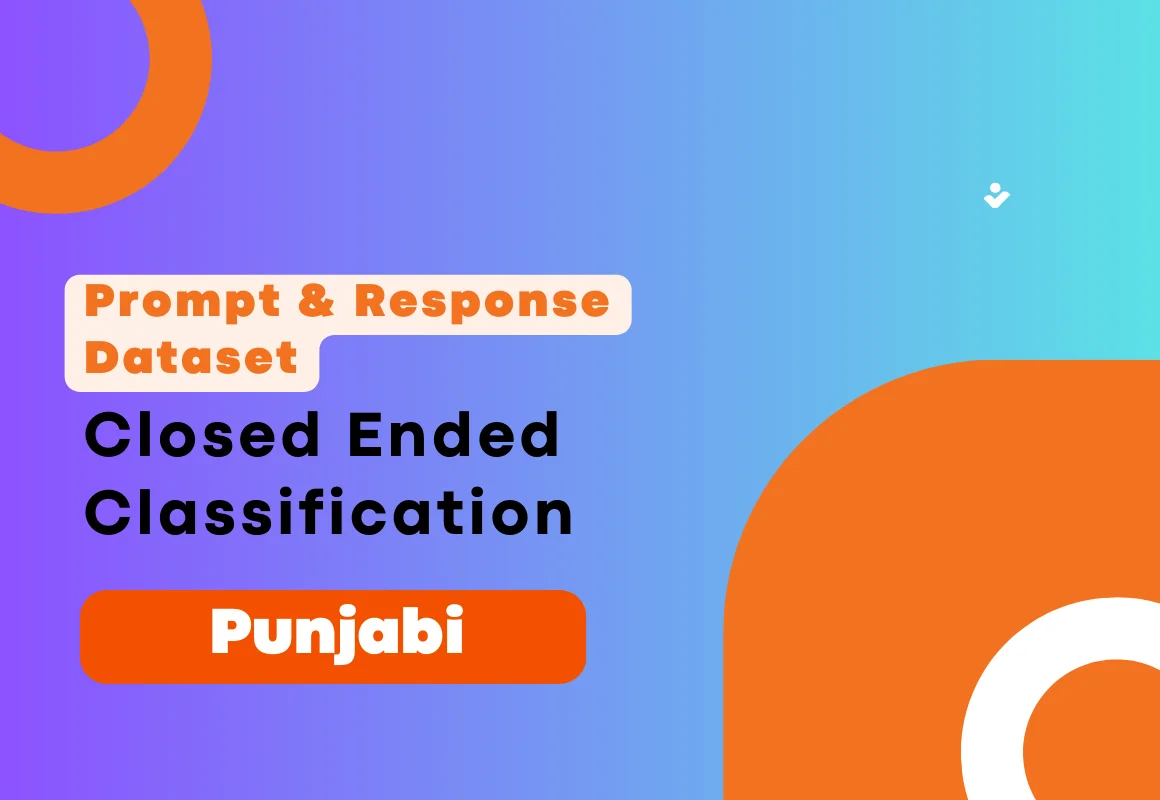 Punjabi Closed Ended Classification Prompt Response Dataset